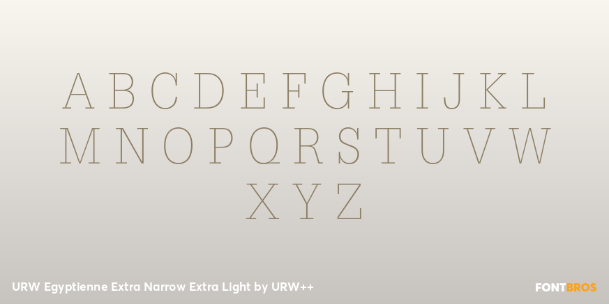 URW Egyptienne Extra Narrow Extra Light Font Poster #2