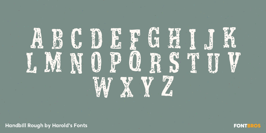 Handbill Rough Font Poster #2