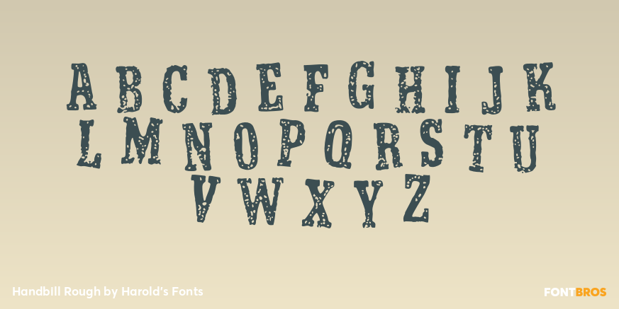 Handbill Rough Font Poster #3