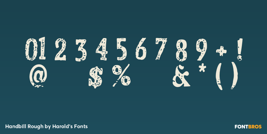 Handbill Rough Font Poster #4