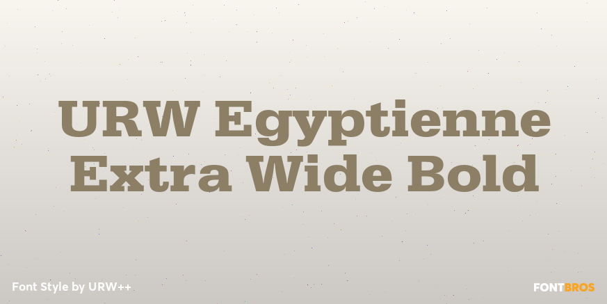 URW Egyptienne Extra Wide Bold Poster