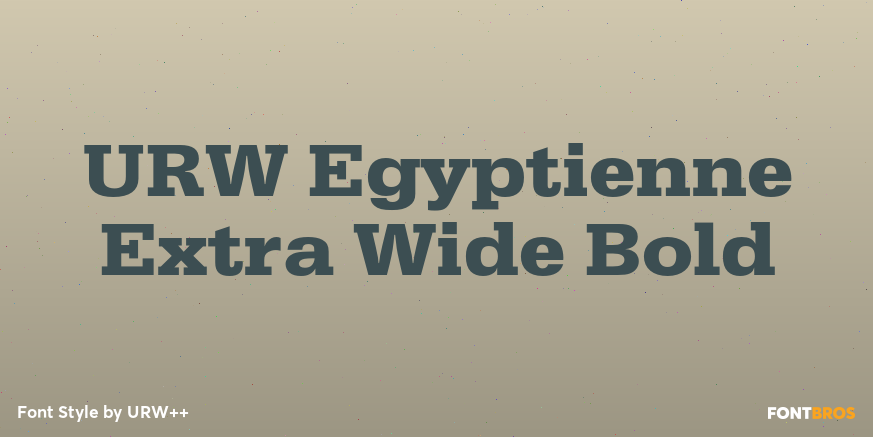 URW Egyptienne Extra Wide Bold Poster