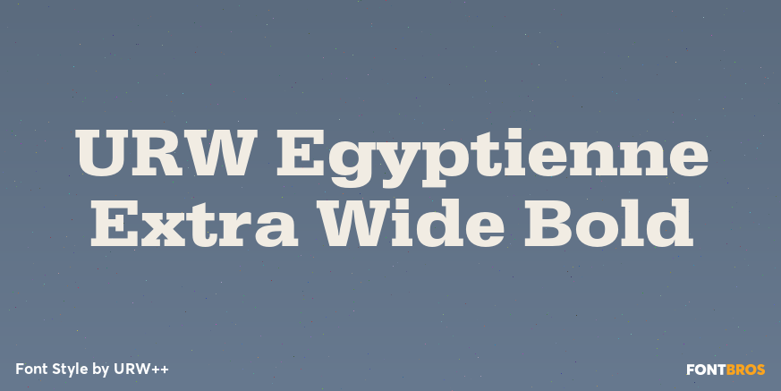 URW Egyptienne Extra Wide Bold Poster