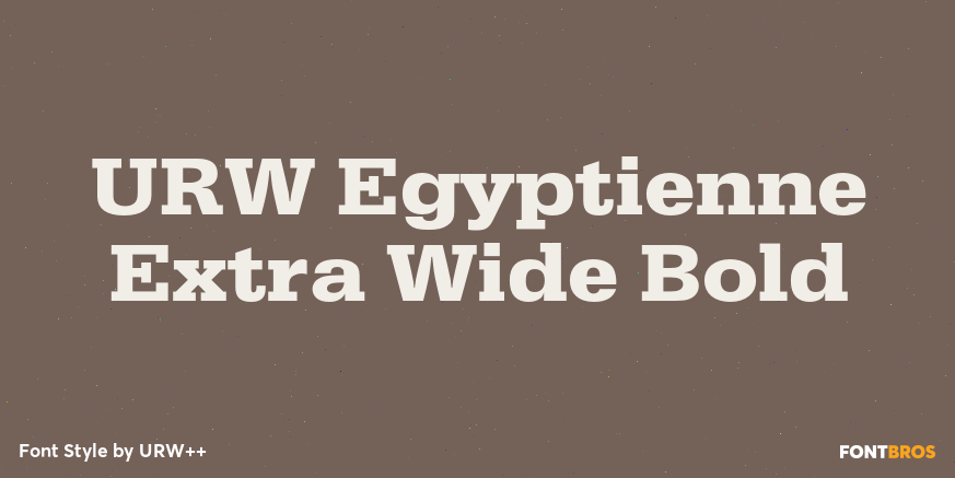 URW Egyptienne Extra Wide Bold Poster