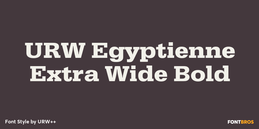 URW Egyptienne Extra Wide Bold Poster