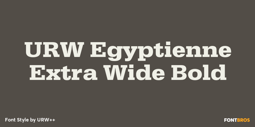 URW Egyptienne Extra Wide Bold Poster