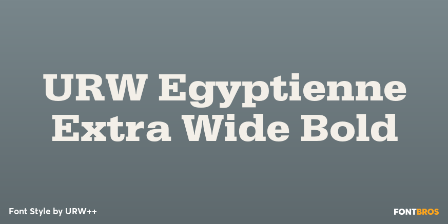 URW Egyptienne Extra Wide Bold Poster