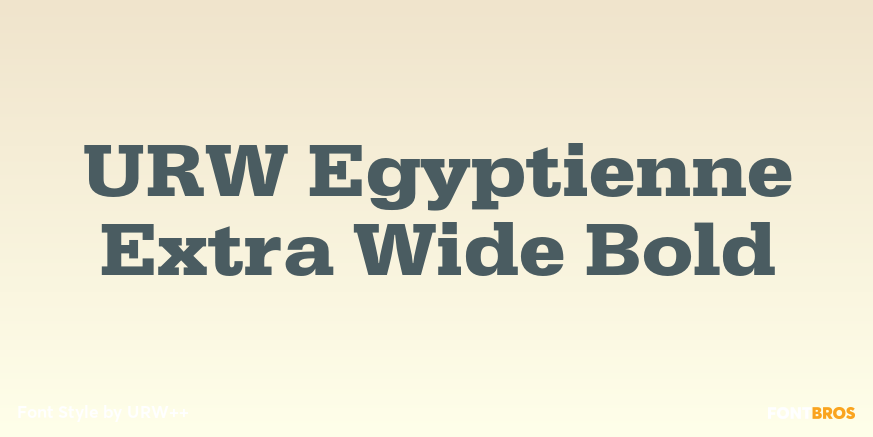 URW Egyptienne Extra Wide Bold Poster