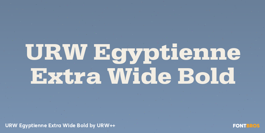 URW Egyptienne Extra Wide Bold Poster