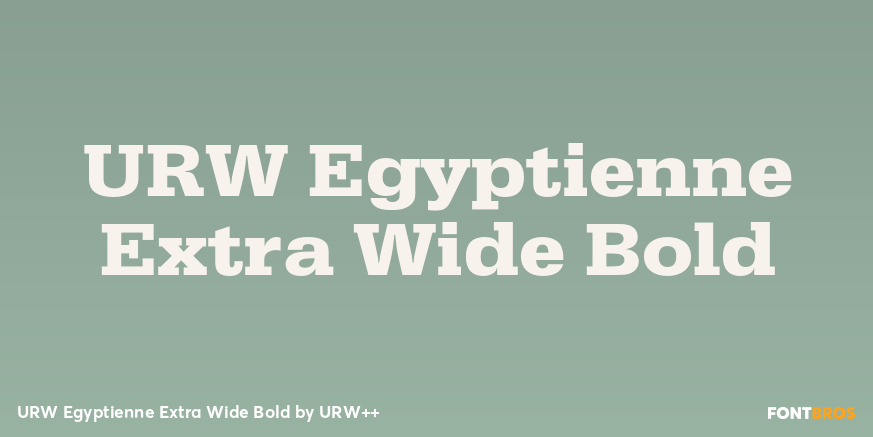 URW Egyptienne Extra Wide Bold Poster