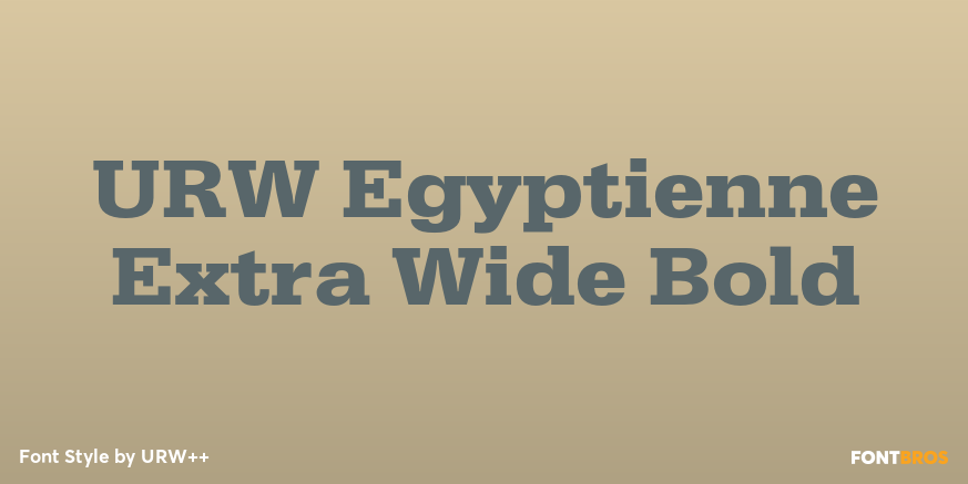 URW Egyptienne Extra Wide Bold Poster