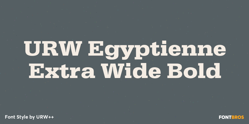URW Egyptienne Extra Wide Bold Poster