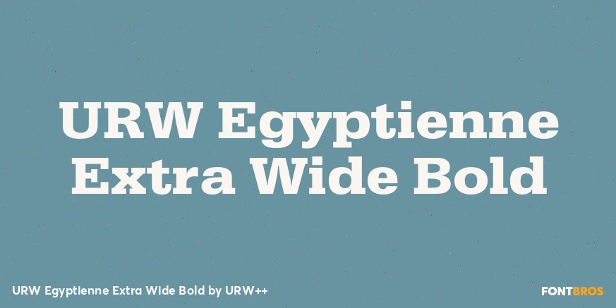 URW Egyptienne Extra Wide Bold Poster