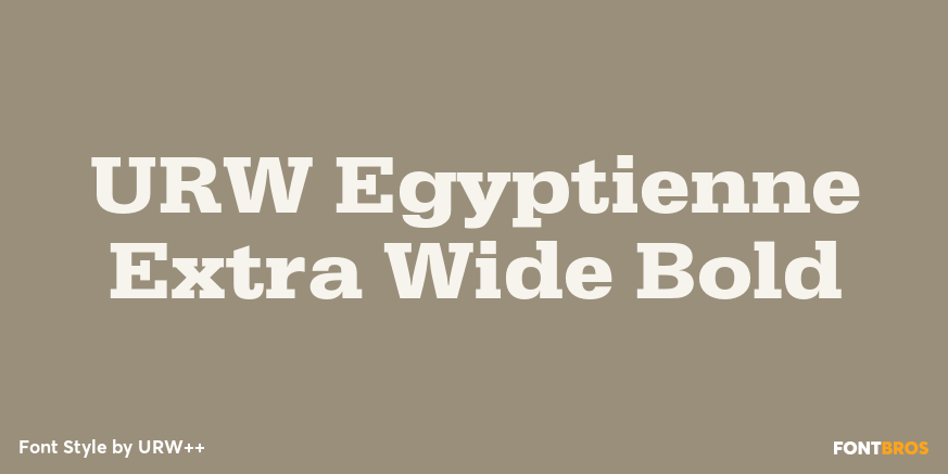 URW Egyptienne Extra Wide Bold Poster