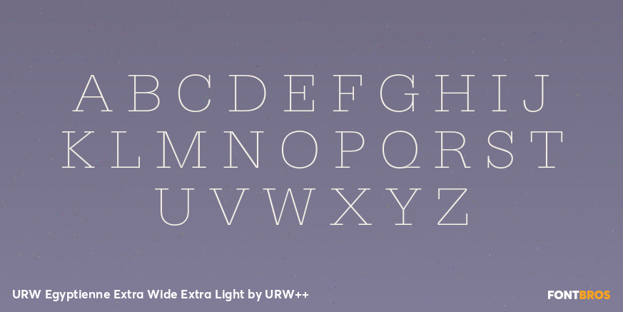 URW Egyptienne Extra Wide Extra Light Font Poster #2