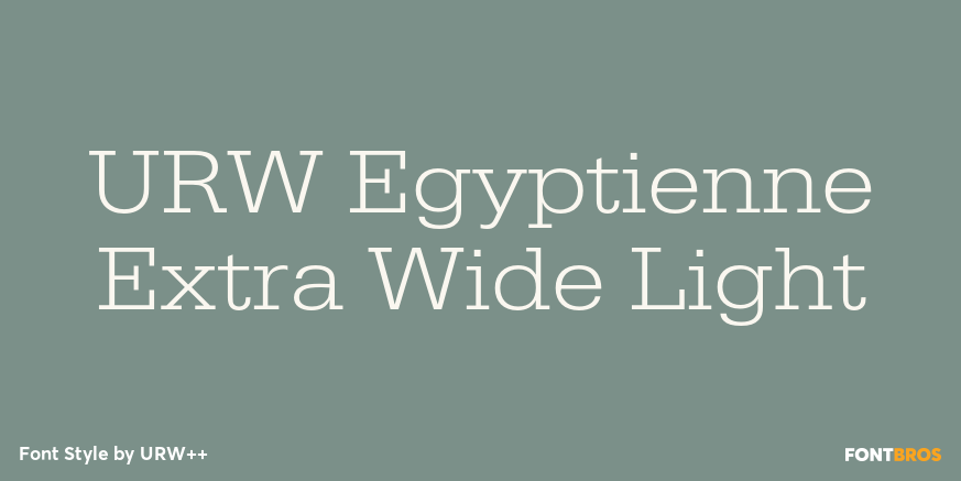 URW Egyptienne Extra Wide Light Font Poster #1