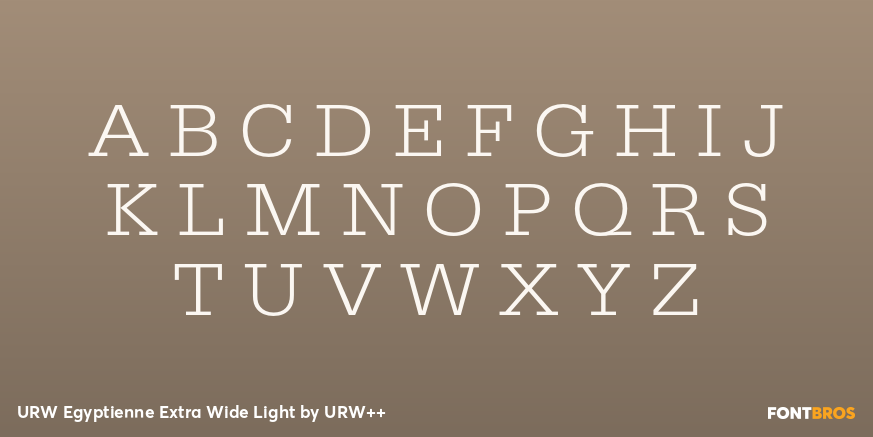 URW Egyptienne Extra Wide Light Font Poster #1