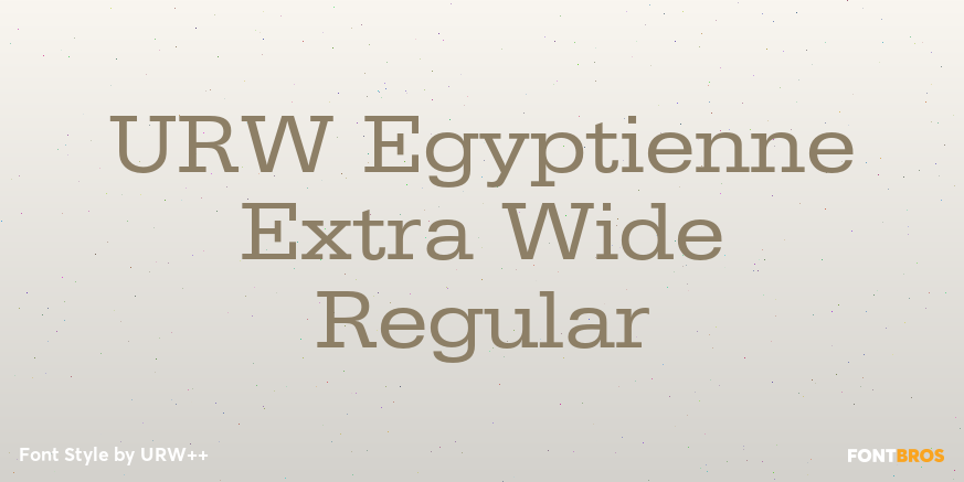 URW Egyptienne Extra Wide Regular Font Poster #1