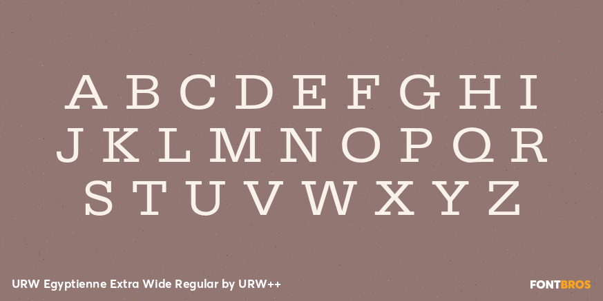 URW Egyptienne Extra Wide Regular Font Poster #2