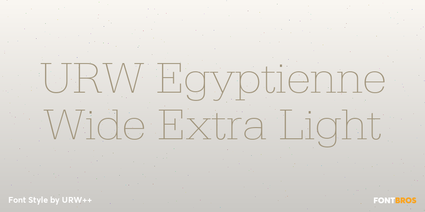 URW Egyptienne Wide Extra Light Font Poster #1