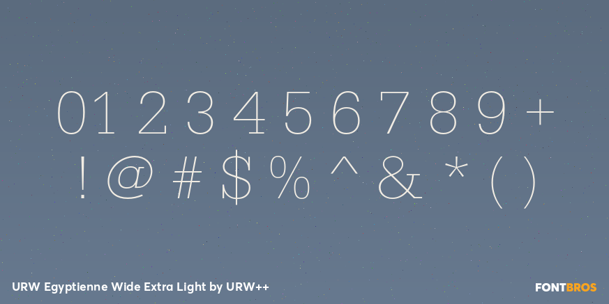 URW Egyptienne Wide Extra Light Font Poster #1