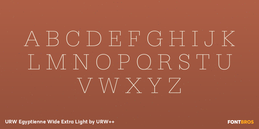 URW Egyptienne Wide Extra Light Font Poster #1