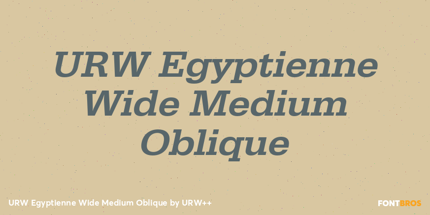 URW Egyptienne Wide Medium Oblique Font Poster #1