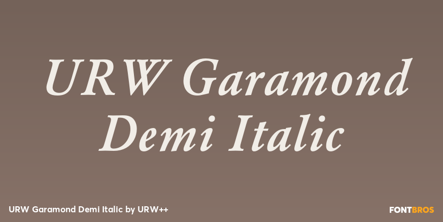 URW Garamond Demi Italic Poster