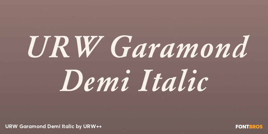 URW Garamond Demi Italic Poster