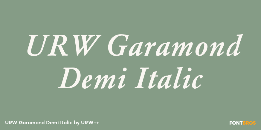 URW Garamond Demi Italic Poster