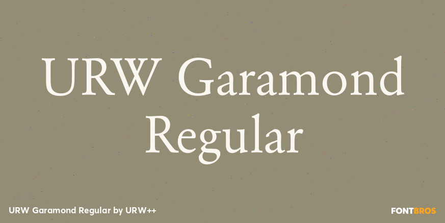 URW Garamond Regular Poster