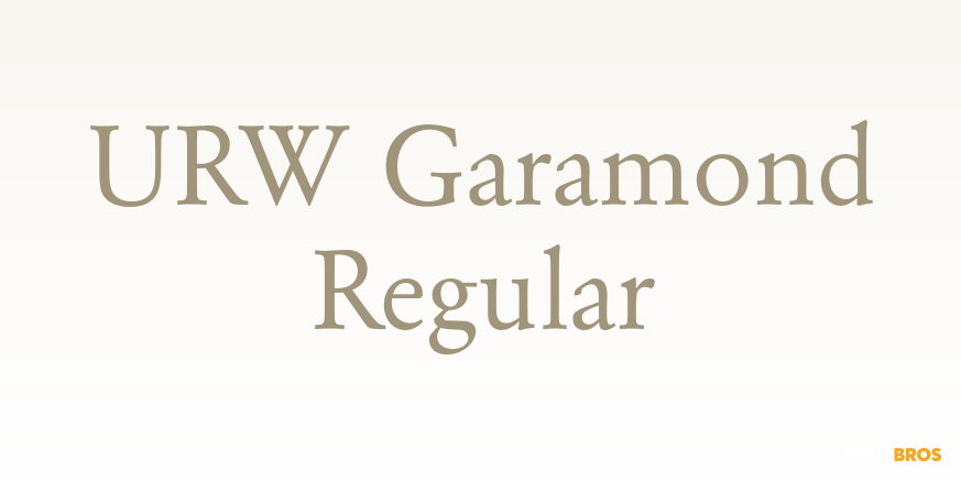 URW Garamond Regular Poster