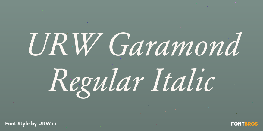 URW Garamond Regular Italic Poster