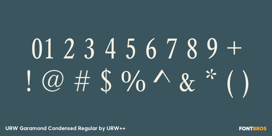 URW Garamond Condensed Regular Font Poster #4