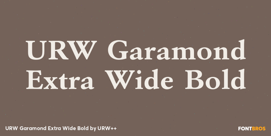 URW Garamond Extra Wide Bold Poster