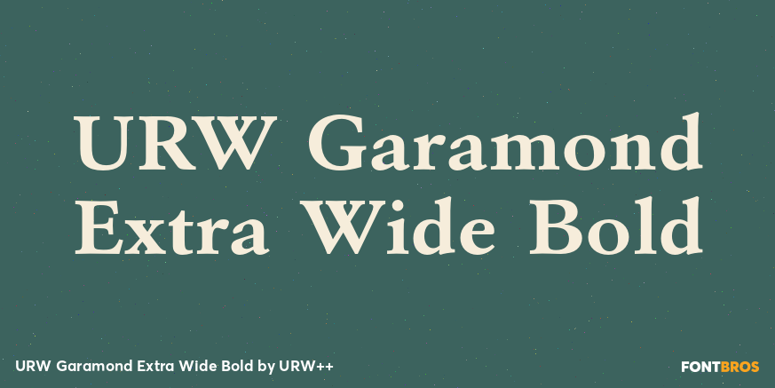 URW Garamond Extra Wide Bold Poster