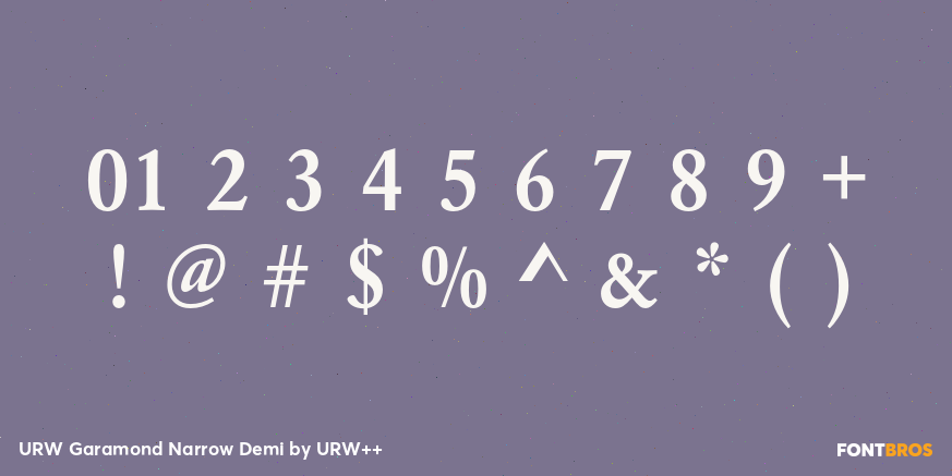URW Garamond Narrow Demi Font Poster #1
