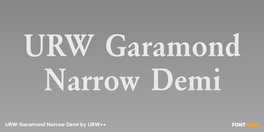 URW Garamond Narrow Demi Font Poster #1