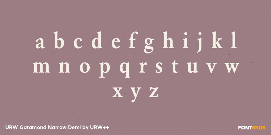 URW Garamond Narrow Demi Font Poster #3