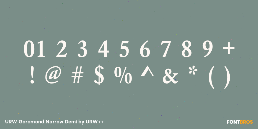 URW Garamond Narrow Demi Font Poster #4