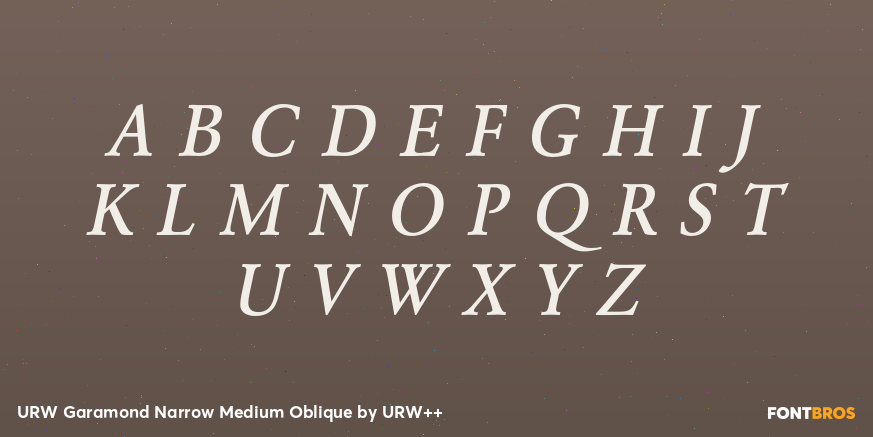 URW Garamond Narrow Medium Oblique Font Poster #2