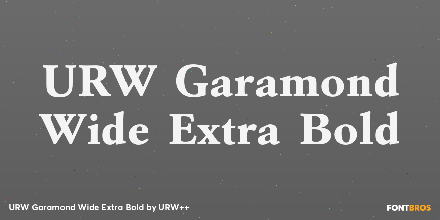 URW Garamond Wide Extra Bold Font Poster #1