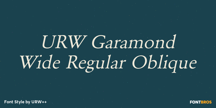 URW Garamond Wide Regular Oblique Font Poster #1