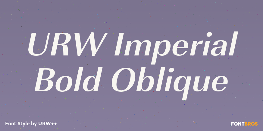 URW Imperial Bold Oblique Font Poster #1