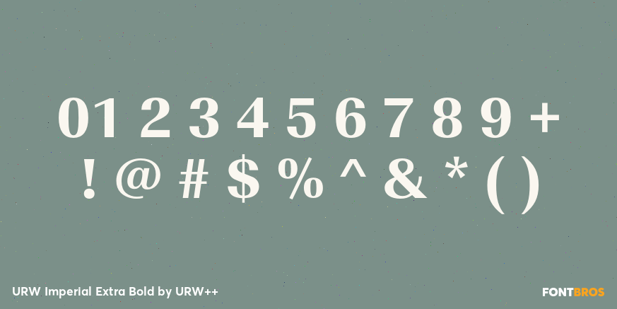 URW Imperial Extra Bold Font Poster #1