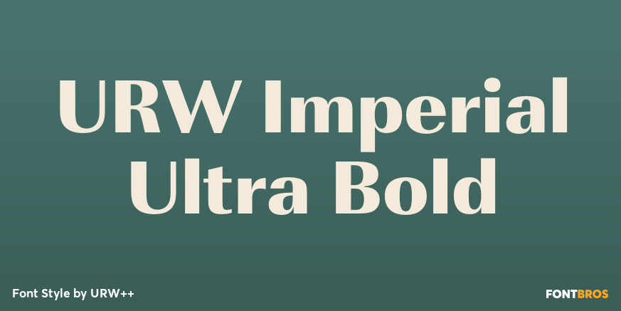 URW Imperial Ultra Bold Font Poster #1