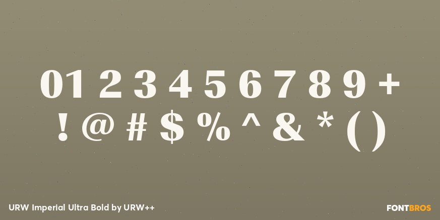 URW Imperial Ultra Bold Font Poster #1