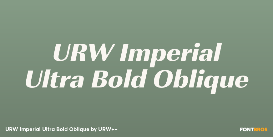 URW Imperial Ultra Bold Oblique Font Poster #1