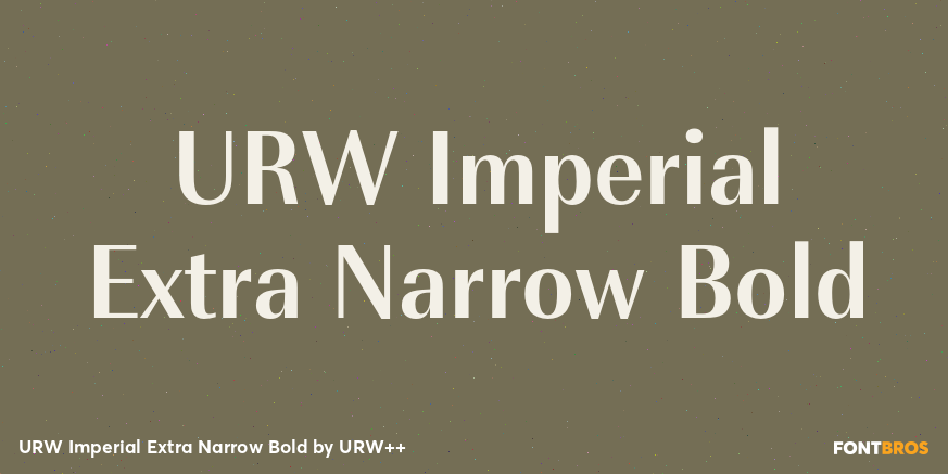 URW Imperial Extra Narrow Bold Poster