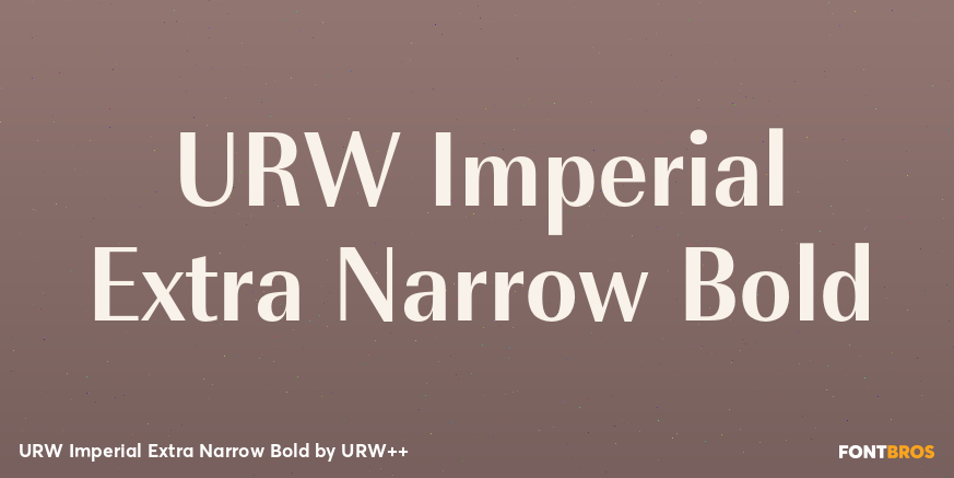 URW Imperial Extra Narrow Bold Poster